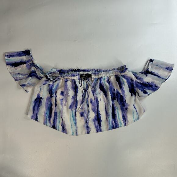 Lulus Ingenue Purple Print Two-Piece Maxi Dress Womens Large Watercolor Travel - Picture 11 of 13